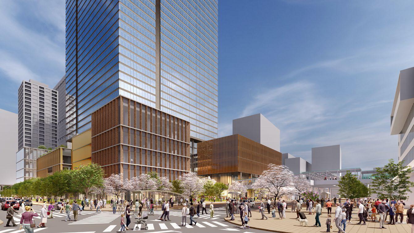 田町駅東口地区再開発 完成パース（東京科学大学×産学連携拠点）
